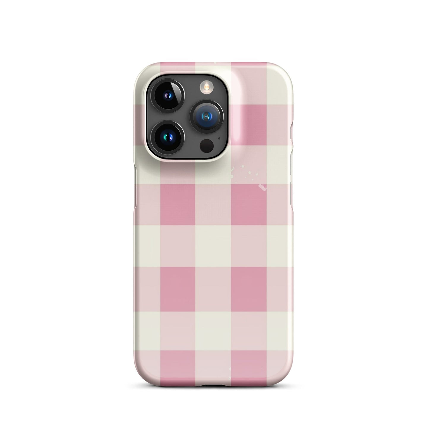 Pink Check Phone case for iPhone