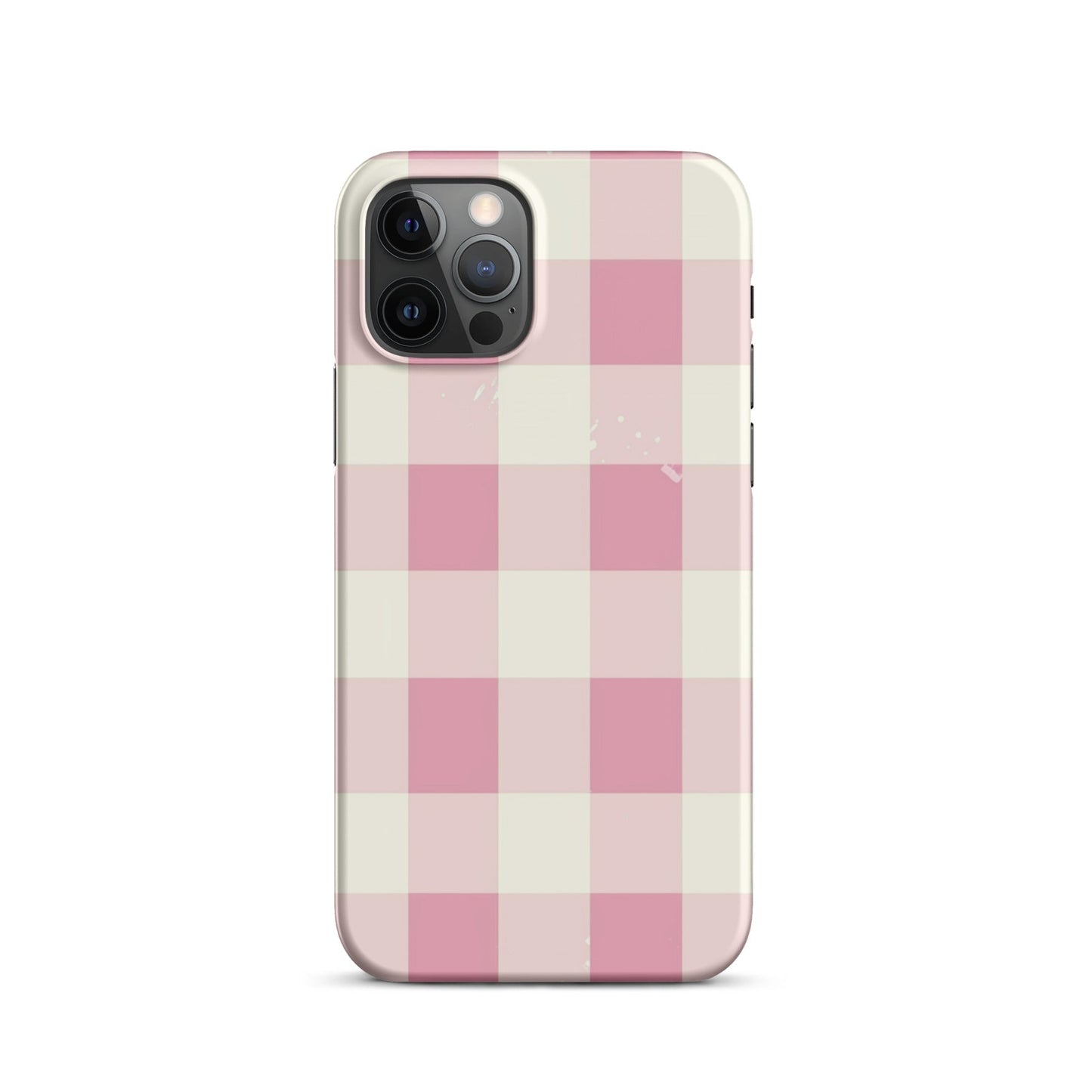 Pink Check Phone case for iPhone