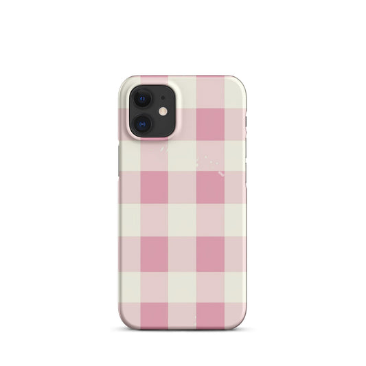 Pink Check Phone case for iPhone